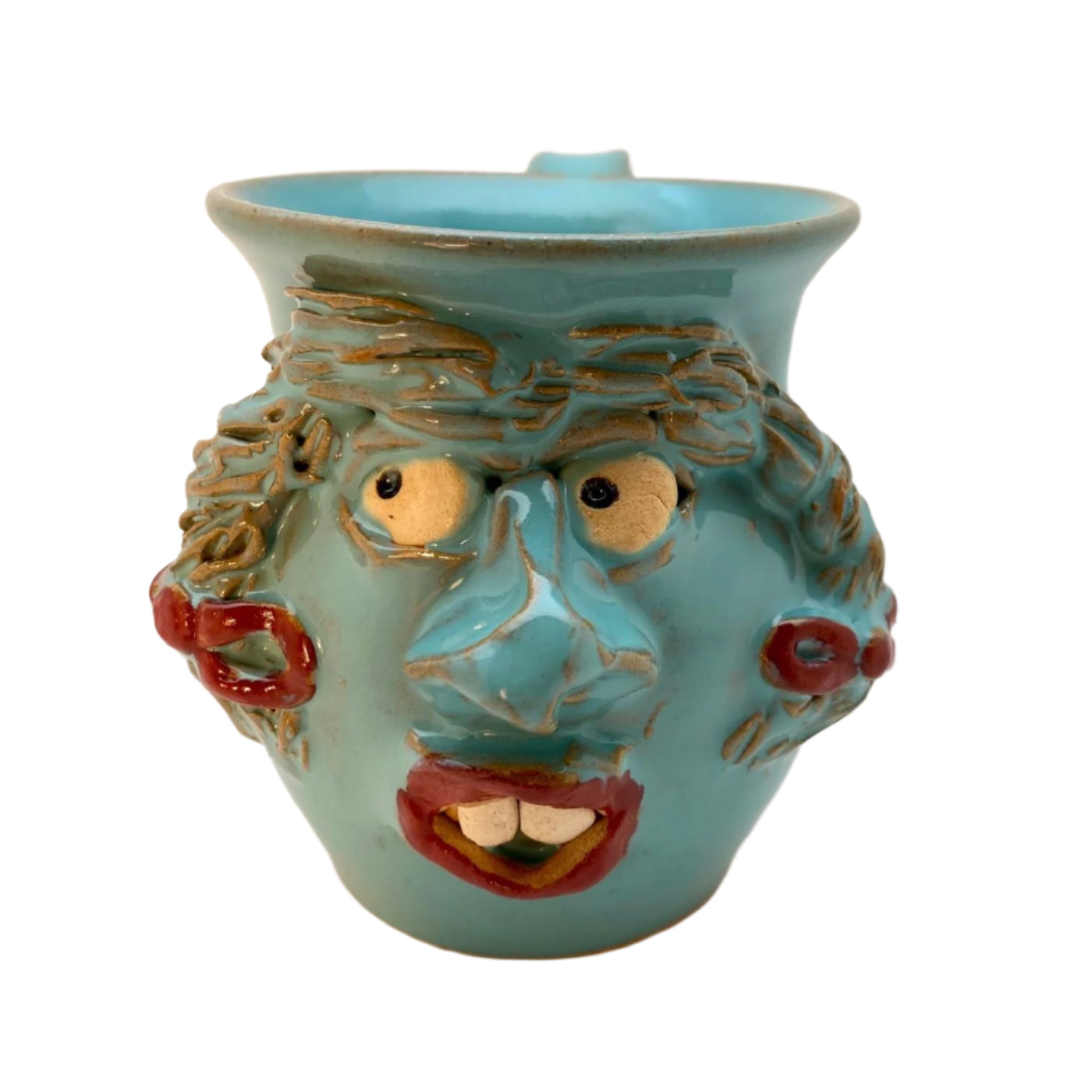 Teal Face Mug