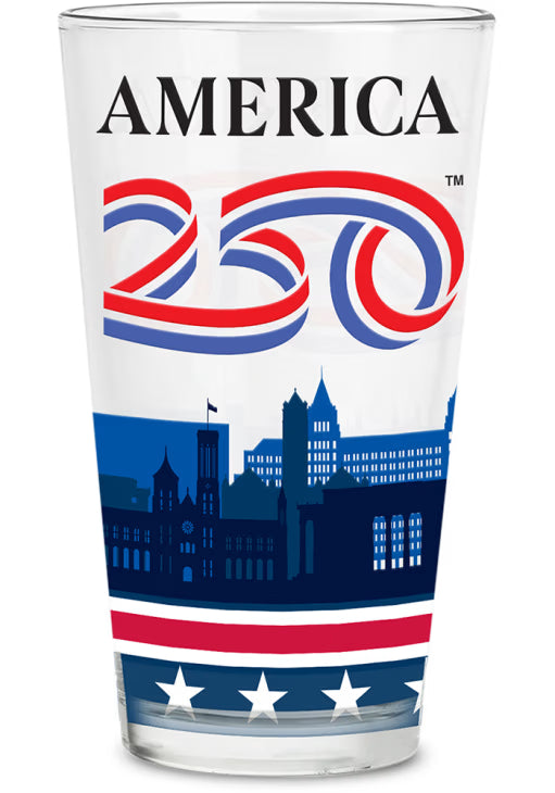 America 250 Skyline Wrap Pint Glass