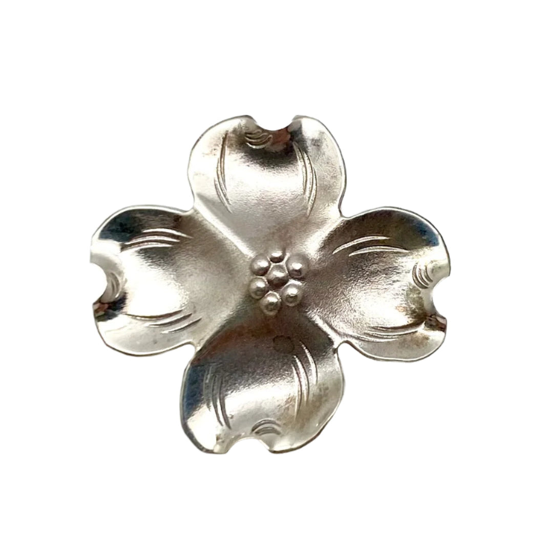 Small Silver Dogwood Scatter Pin