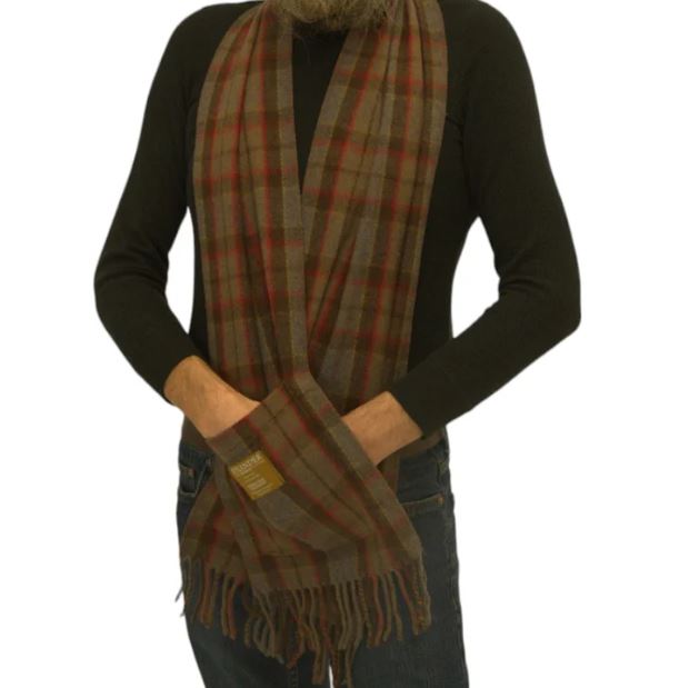 Fraser Tartan Outlander Merino Wool Pocket Scarf
