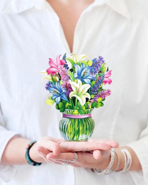 Mini Lilies & Lupines Pop-up Card