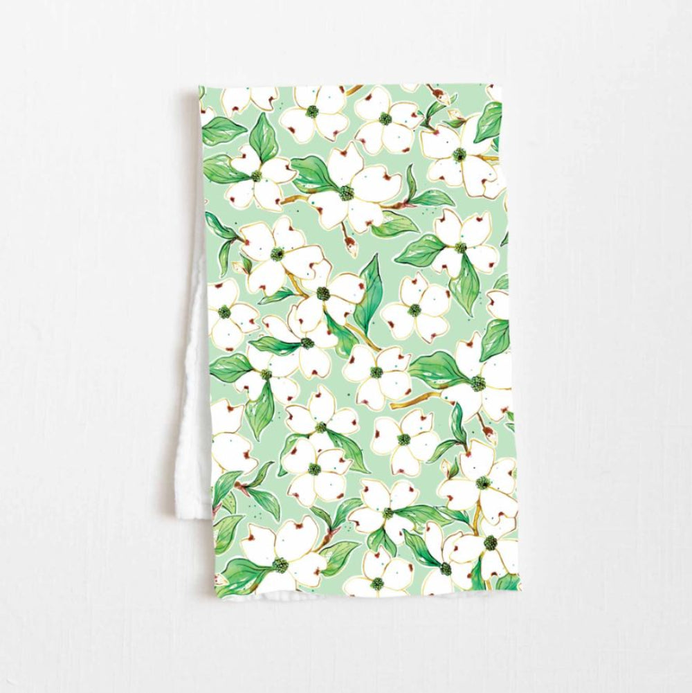Dogwood Flour Sack Tea Towel