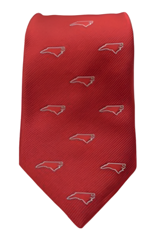 Red NC Outline Tie
