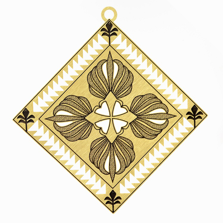 Cotton Boll Quilt Ornament