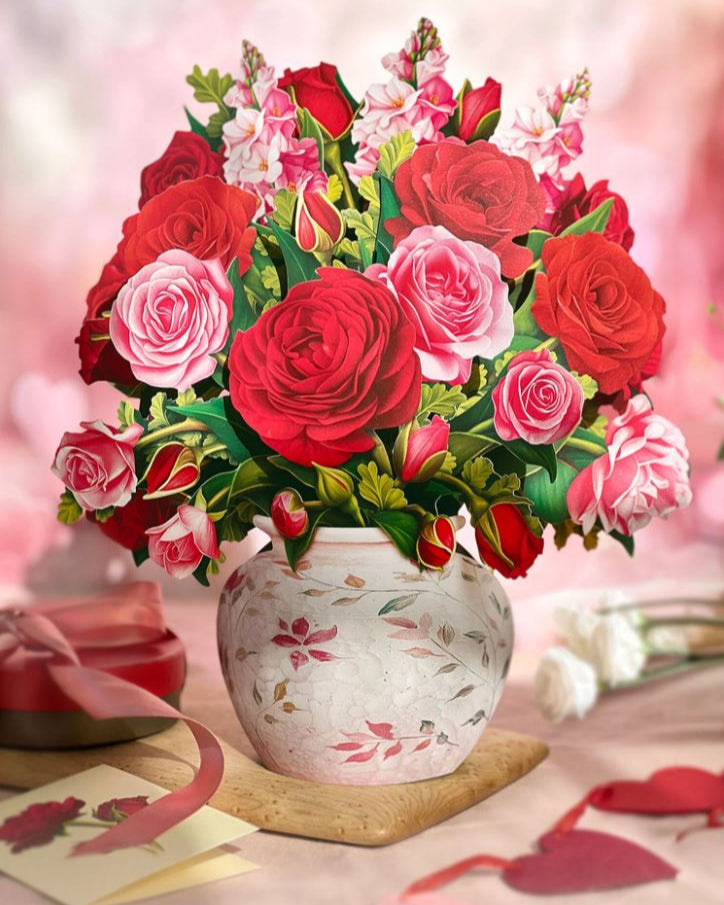 Blooming Roses Pop UP Card