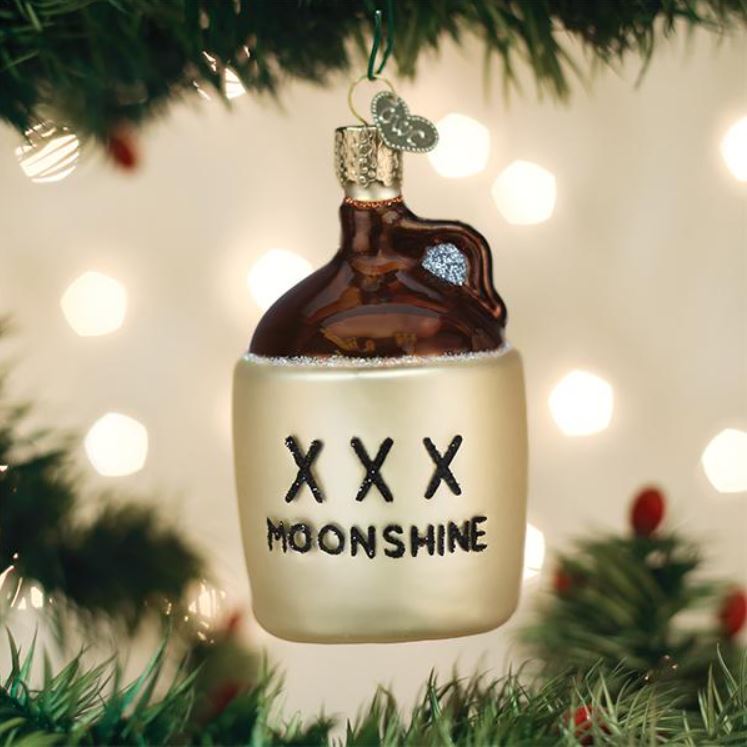 Moonshine Glass Ornament