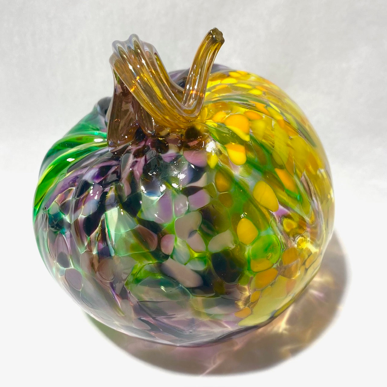Multi Color Glass Blown Pumpkin