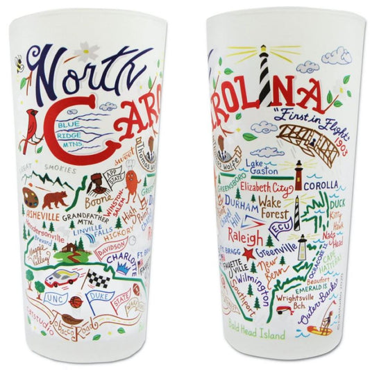 Set 2/North Carolina Souvenir Glasses
