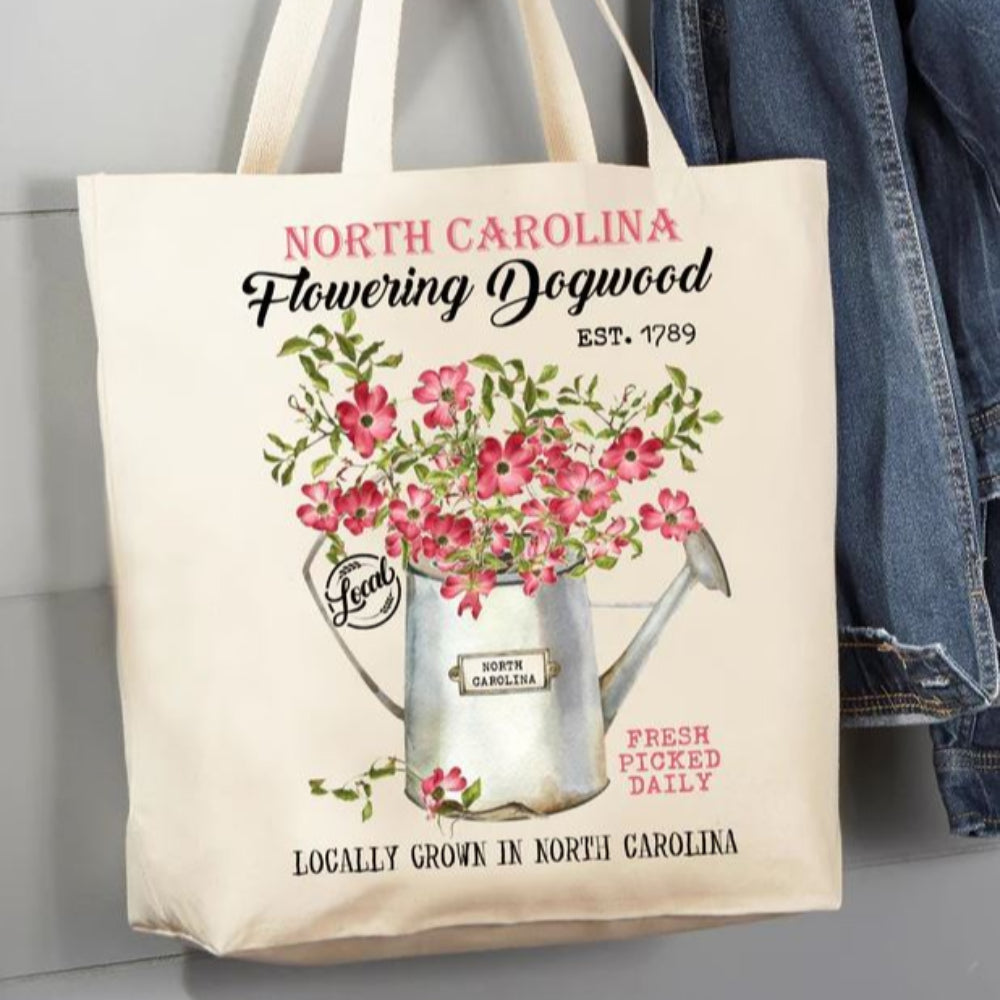 NC Dogwood Canvas Tote