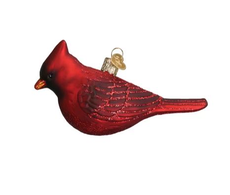 Northern Cardinal Glass Ornament
