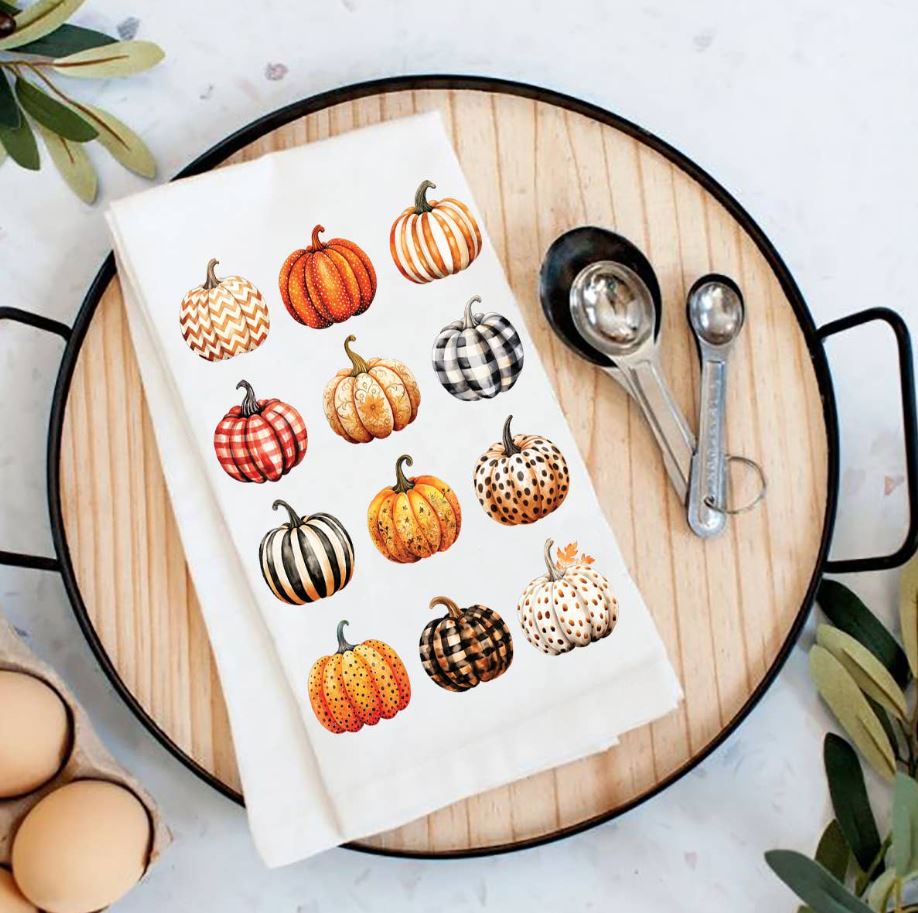 Pumpkin Variety Tea Towel