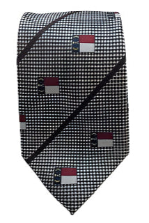 Silver NC Flag Tie