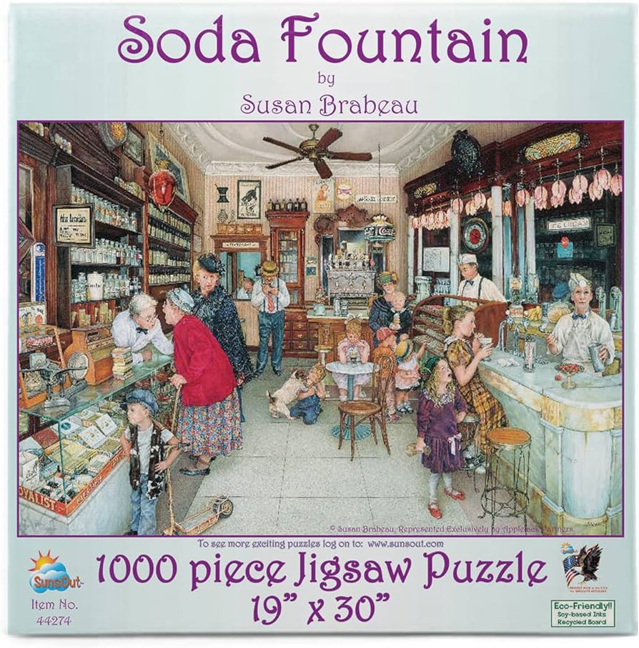 The Soda Fountain & Brantley Pharmacy 1000 pc. Puzzle