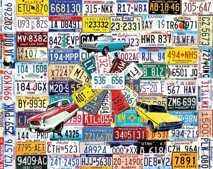 State License Plates 500 Piece Puzzle