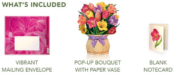 Festive Tulips Pop-up Greeting Card