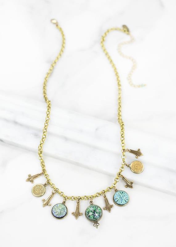 Fleur De Opal Necklace,01-N955B