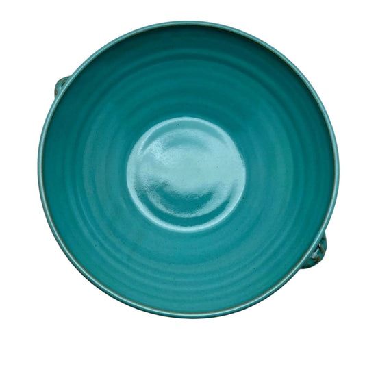 Teal Medium Handled Bowl