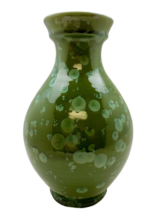 Lily Pad Green Crystalline Han Vase