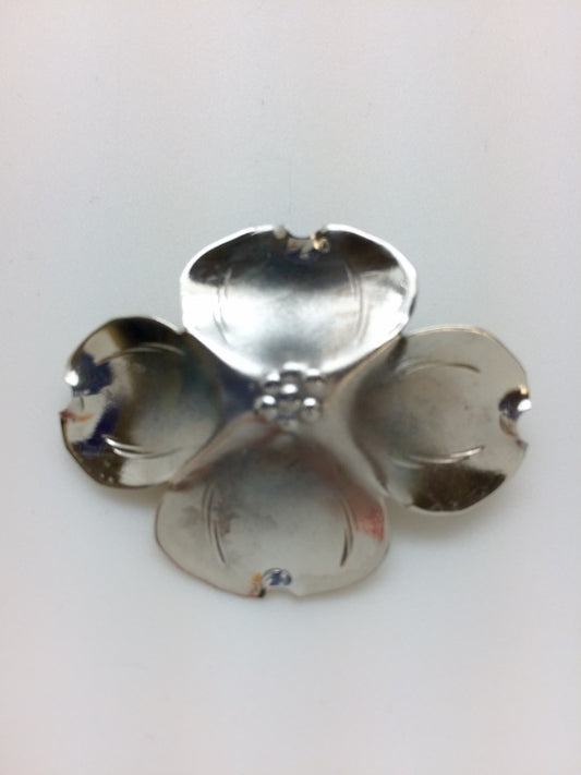 Medium Dogwood Silver Pin