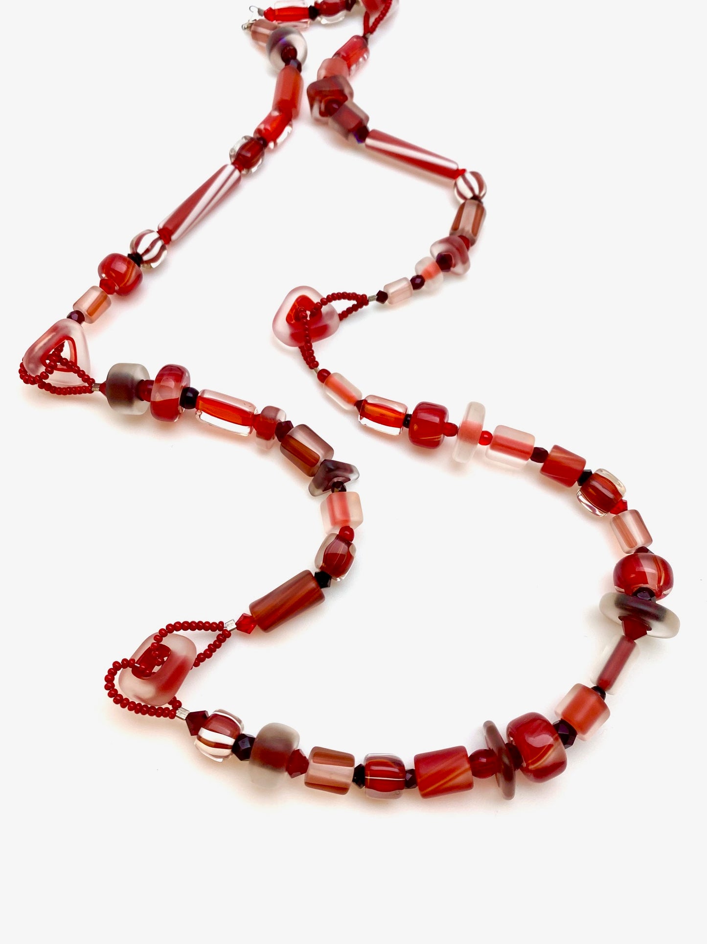 Red Glass Necklace by Lisa Oakley