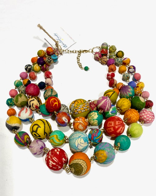 Kantha Orb Necklace