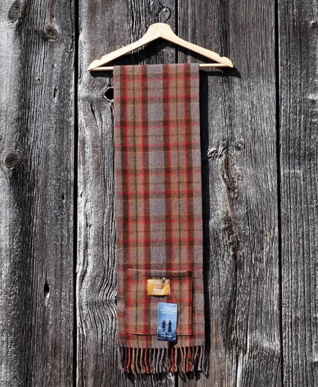 Fraser Tartan Outlander Merino Wool Pocket Scarf