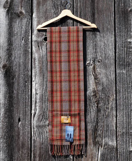 Fraser Tartan Outlander Merino Wool Pocket Scarf