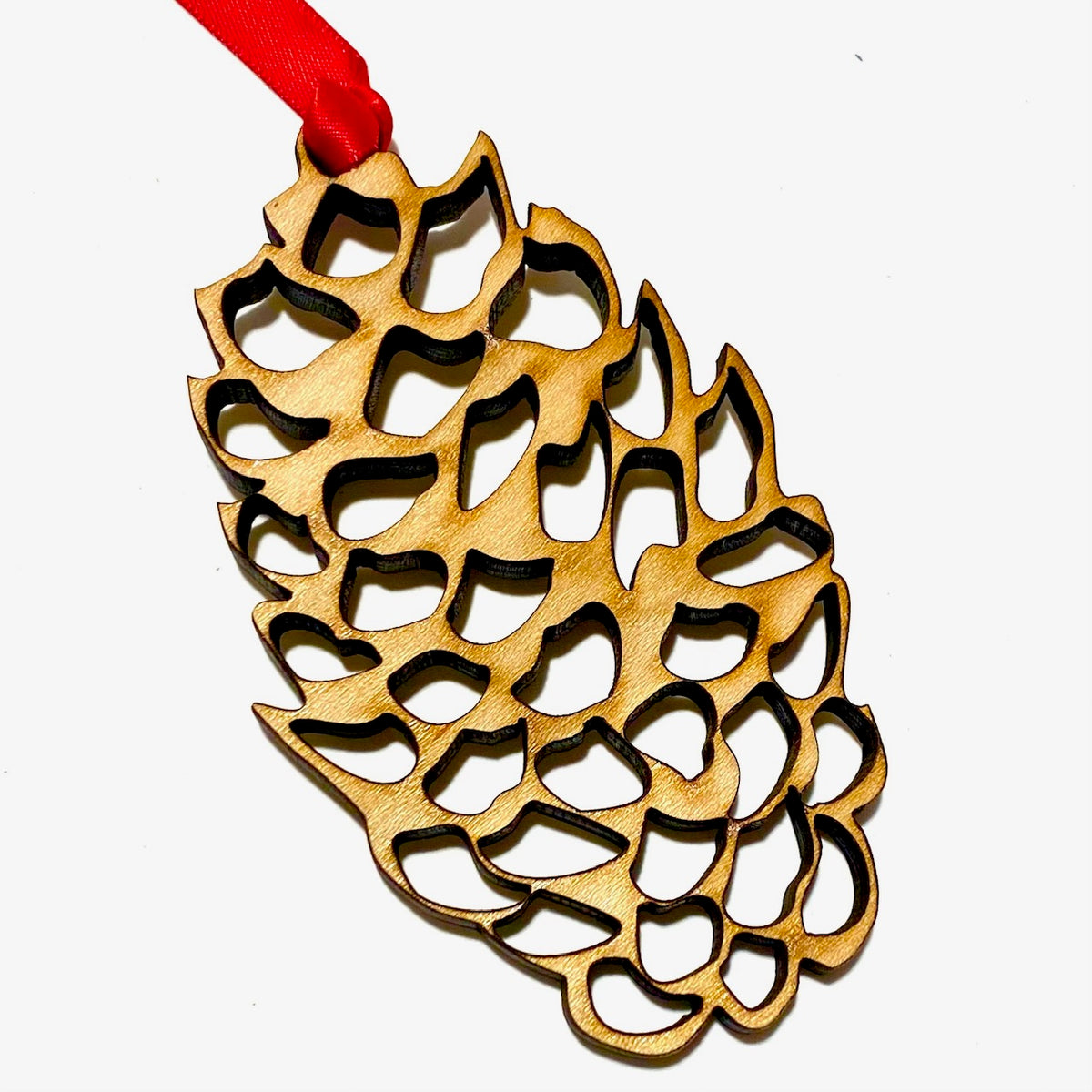 Pinecone Lasercut Wood Ornament
