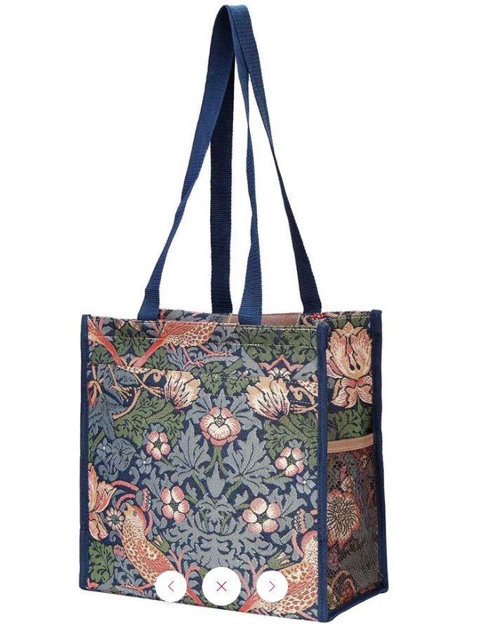 William Morris Strawberry Thief Blue - Shopper Bag