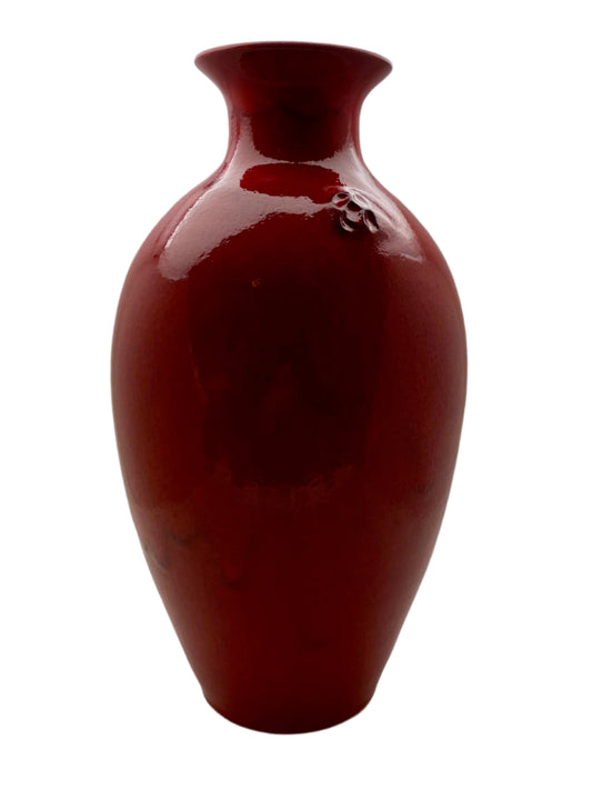 Large Dogwood Red Vase