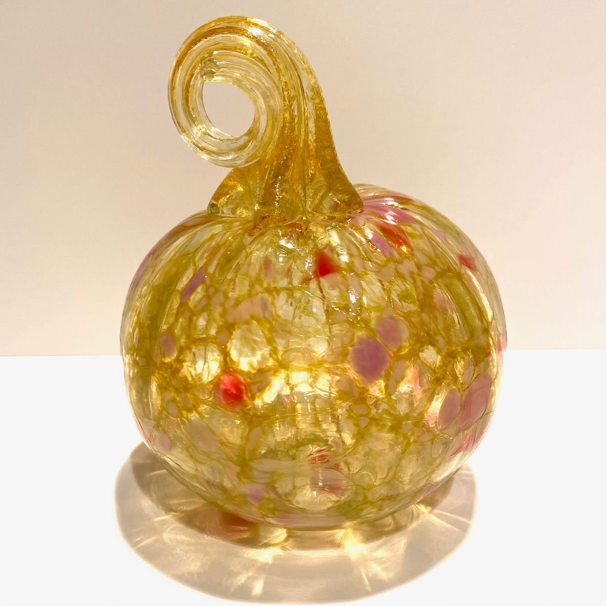 Yellow Glass Pumpkin