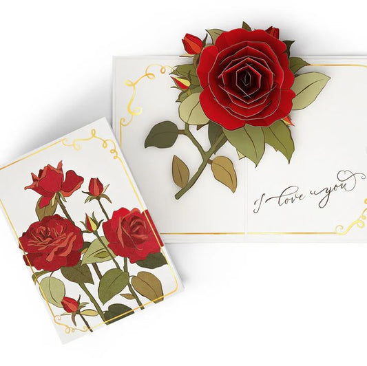 I Love You Roses Pop-Up Card