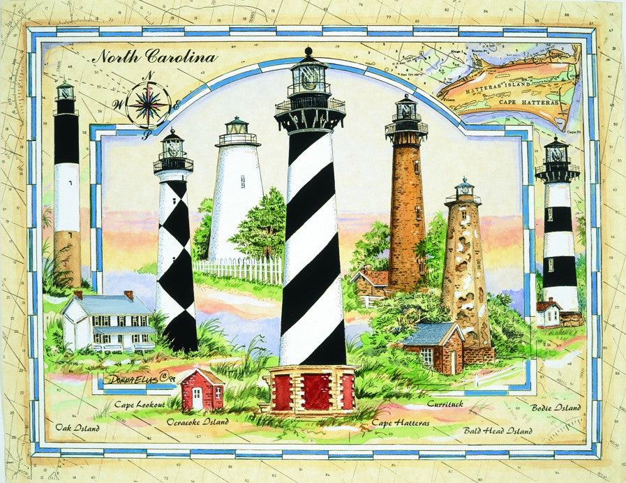 Coastal Lights of NC Puzzle 1000 PC.