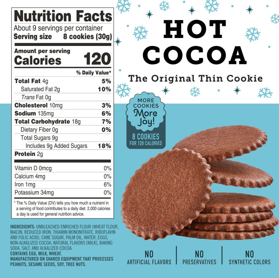 Hot Cocoa Cookies 9oz Box