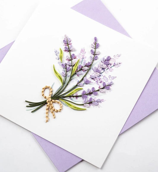 Lavender Bunch Quilling Card