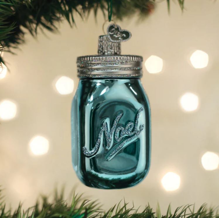 Mason Jar Glass Ornament