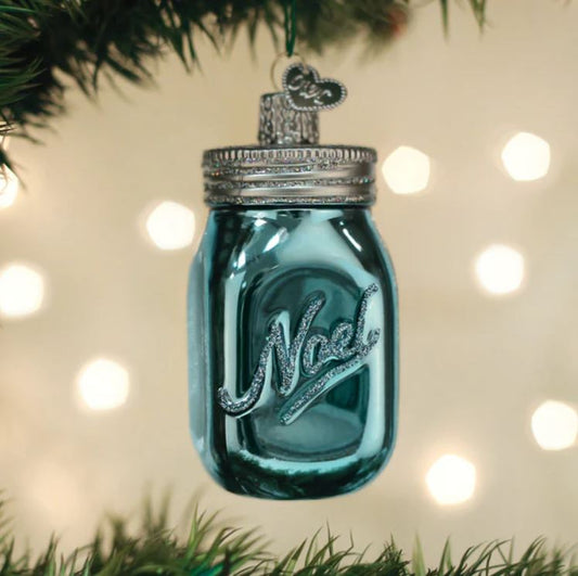 Mason Jar Glass Ornament
