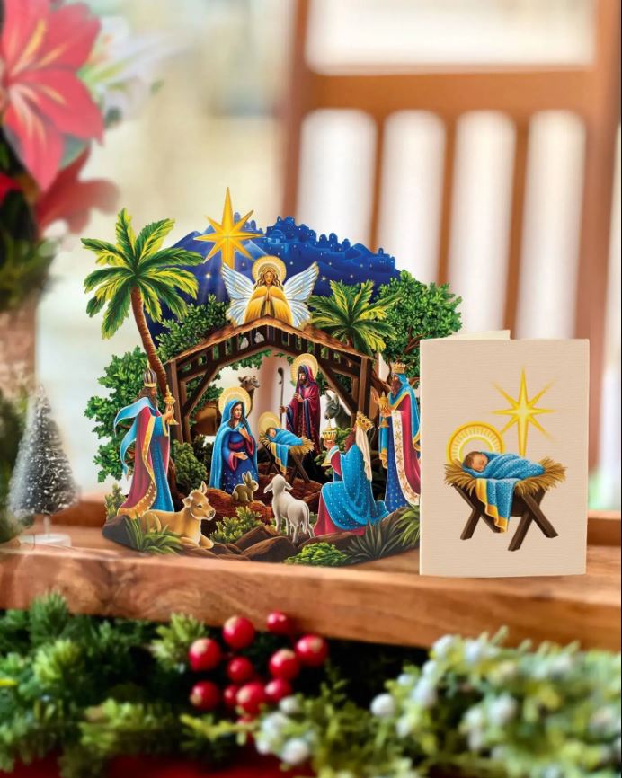Mini Nativity Scene Pop-Up Card