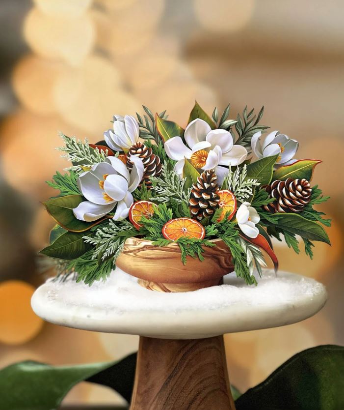Mini Winter Magnolia Pop-up Greeting Card