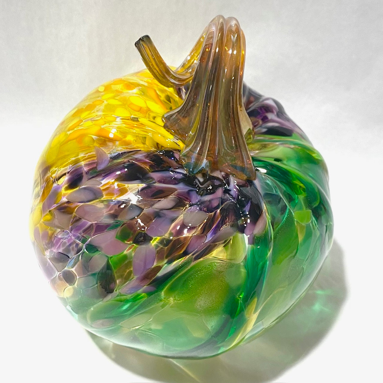 Multi Color Glass Blown Pumpkin