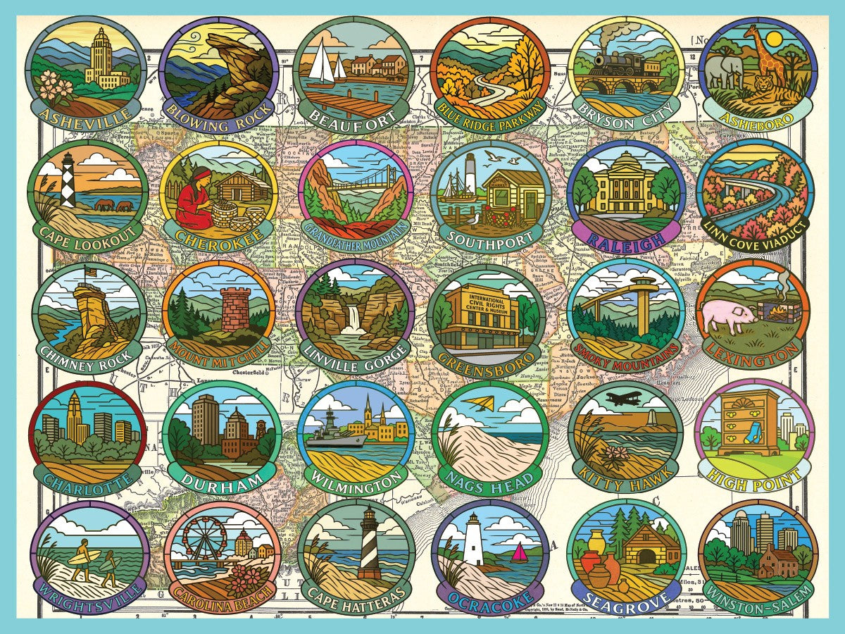 NC's Most Visited Places 550pc Puzzle