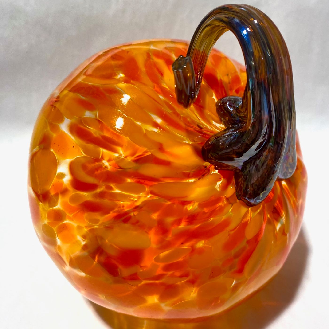 Orange XL Glass Blown Pumpkin