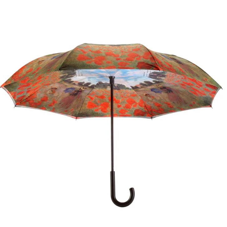 Umbrella with a floral pattern on a white background