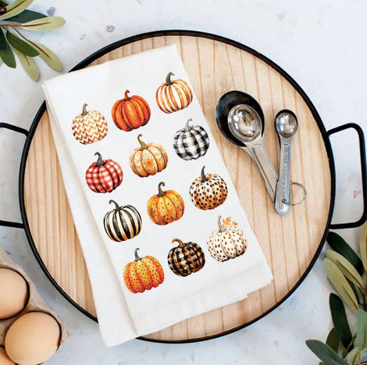 Pumpkin Variety Tea Towel