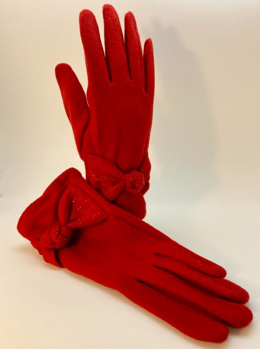 Red Twist Texting Gloves