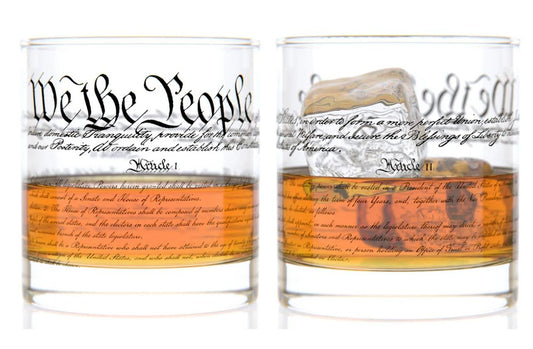 Set 2/US Constitution Rocks Glasses