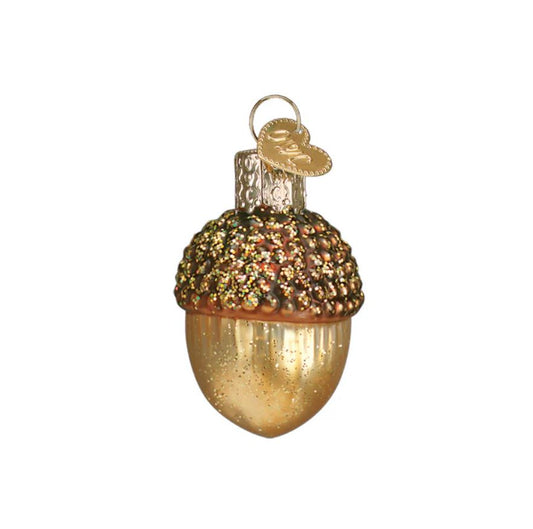 Small Acorn Glass Ornament
