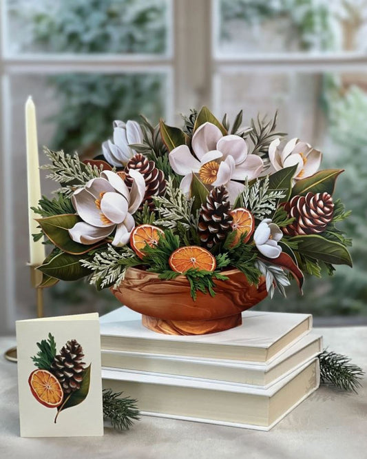 Winter Magnolia Pop-up Greeting Card